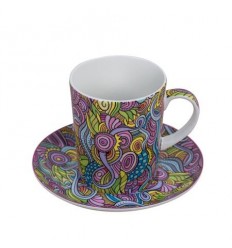 Абстракт чаша + чинийка