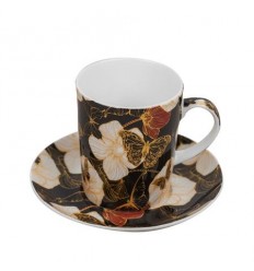 Макове-пеперуда чаша + чинийка