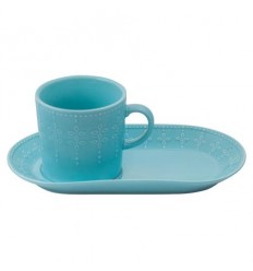 Зелена чаша с десертна чиния