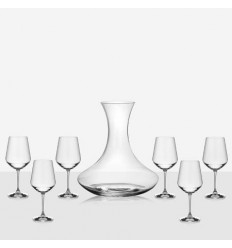 Декантер с 6 чаши за вино...