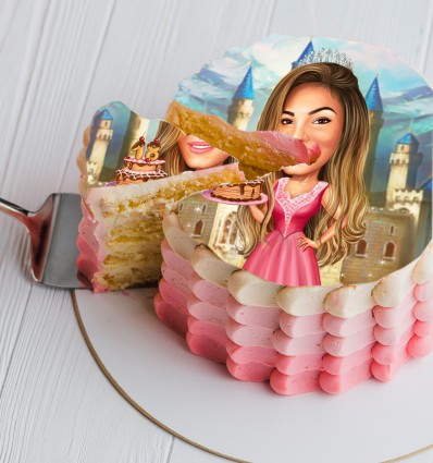 Карикатура върху торта