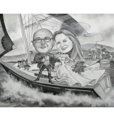 КАРИКАТУРА ГРАФИКА С ДВЕ ЛИЦА