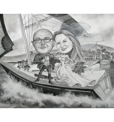 КАРИКАТУРА ГРАФИКА С ДВЕ ЛИЦА