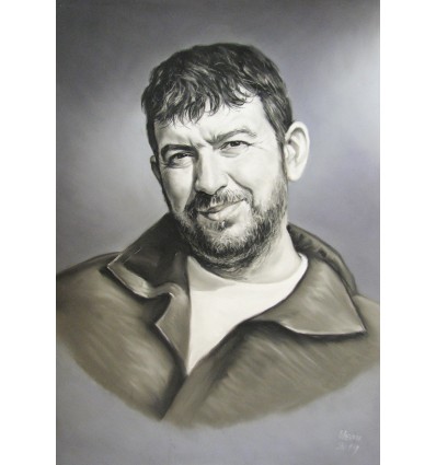 Портрет графика с пастел едно лице