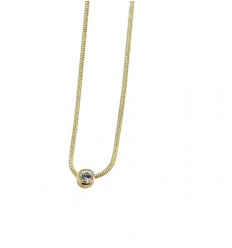 Колие “Single“ - злато+бял