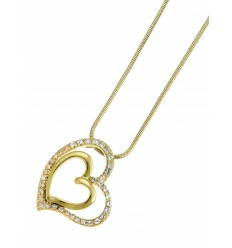 Колие “Expression“ - злато+бял