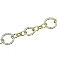 Гривна “Message“- злато+бял