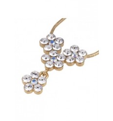 Колие “Flower“ - злато+бял