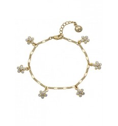 Гривна “Flower“ - злато+бял