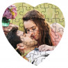 Пъзел сърце със снимка текстилен
