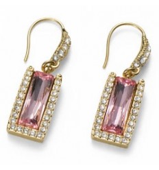 Обици “Fence“ - злато + розе