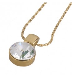 Колие “Beat“ - злато + кристал