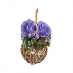 Аранжировка  роза - лилава