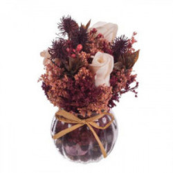 Аранжировка рози в стъклена...