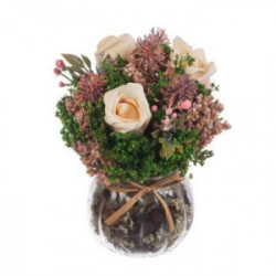 Аранжировка рози в стъклена...