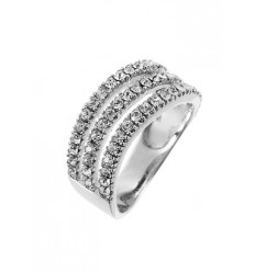 Пръстен “Summer“  родий+бял -S