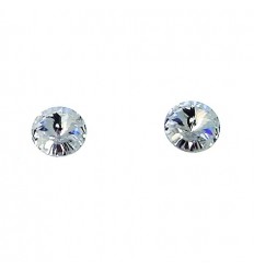 Обици пирамида голяма - бял