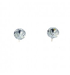 Обици роза голяма - бял