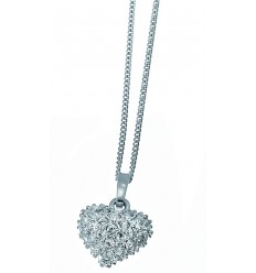 Колие “Full Heart“ - родий...