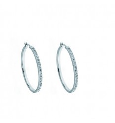 Обици “ Hoop Rondo“ - родий...