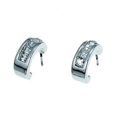 Обици “Inside“ - родий +...