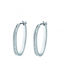 Обици “Hoop Oval“ - родий +...