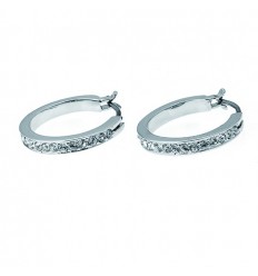 Обици “Hoop small“ - родий...