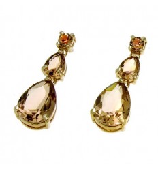 Обици  “Pear“ - злато +...