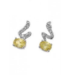 Обици  “Fancy“ - родий+Jonquil