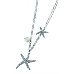 Колие “Starfish“ - pодий+бял