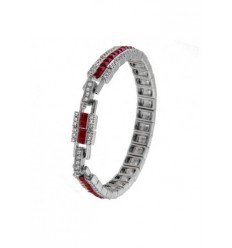 Гривна “Effect“ - родий+Siam