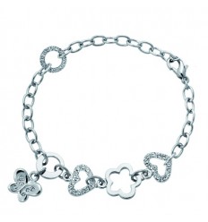 Гривна “Down“ - родий+бял