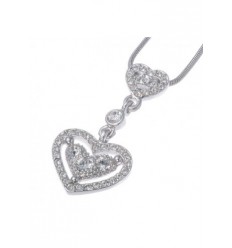 Колие “Sincere“ - родий+бял