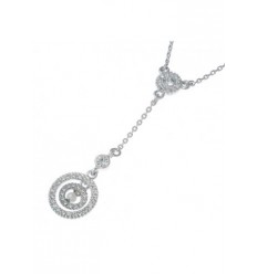 Колие “Generate“ - родий+бял