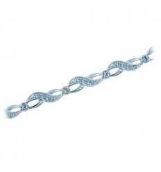 Гривна “Less“ - родий+бял