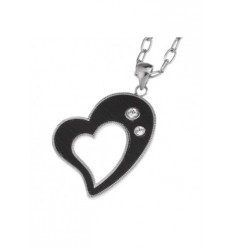 Колие “You“ - родий+бял