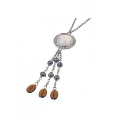 Колие “Pale“ - родий+бял