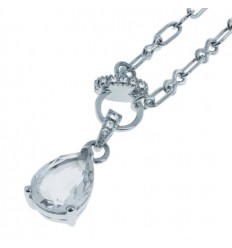 Колие “Serene“ - родий+бял