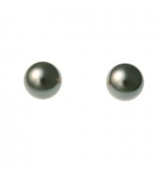 Обици “Dark grey pearl“