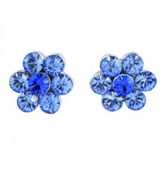 Обици “Flover“ - родий +...