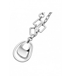 Колие “Endless“ - родий+бял