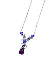 Колие “Wonder“ - родий+violet