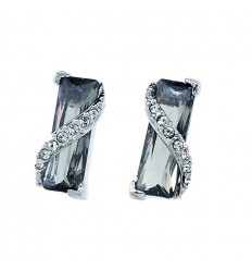 Обици “Flirt“ - родий +...