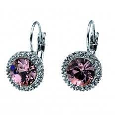 Обеци  “More“ - родий + розово