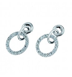 Обици “Message“ - родий +...