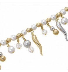 Гривна “Ancient“ - злато+бял