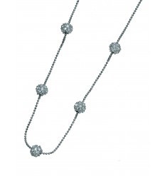 Колие “Beads“ - родий +...