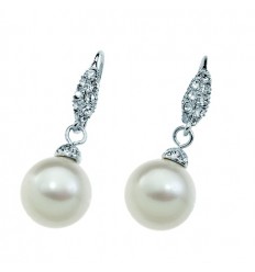 Обици “Kind“ - родий + кристал