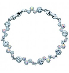 Гривна “Tear“ - родий + бял