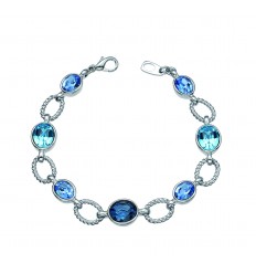 Гривна “Monte“ - родий +blue